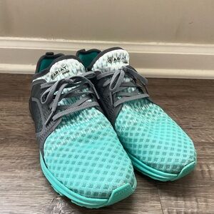 Ariat Fuse Aqua and Gray Athletic Shoes